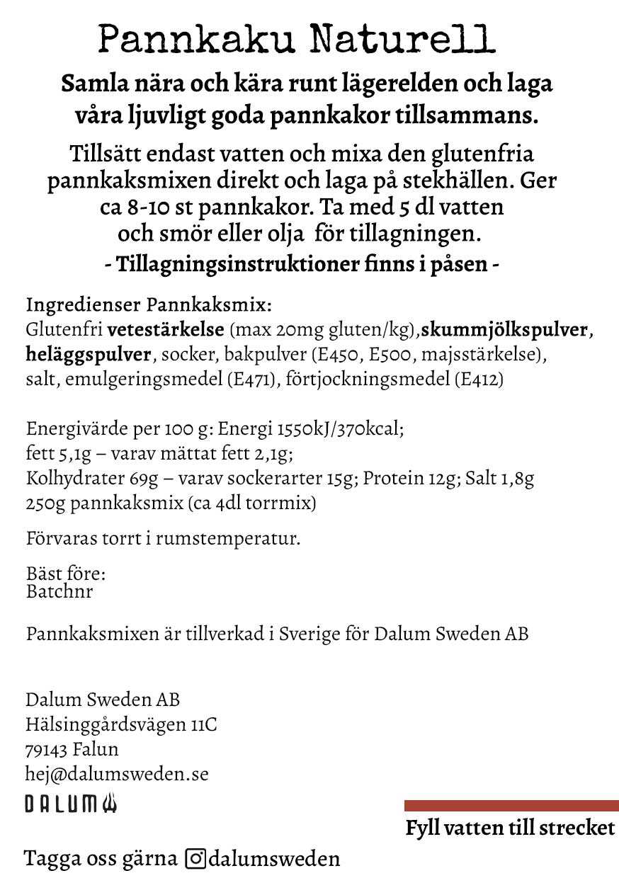 Friluftsmat Pannkaku